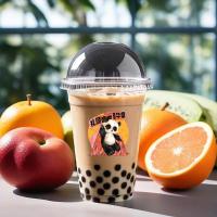 Compostable 1 oz / 4 oz / 5 oz / 6 oz / 8 oz en plastique Pet Boule de thé Boba boissons tasses de café tasses en plastique transparentes avec couvercles