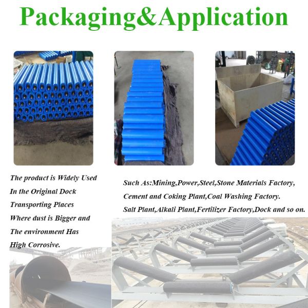 Ultra High Molecular Polymer Hdpe Conveyor Roller Dia 76mm