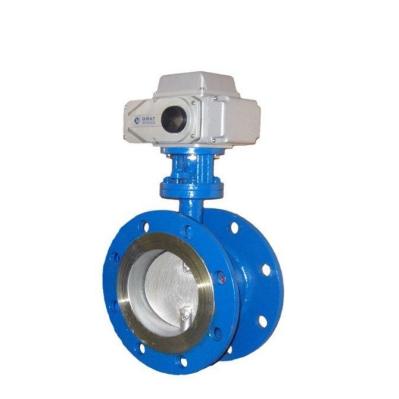 Gas Low Load Electric Actuated Butterfly Valve DIN Standard Single Eccentric Sealing