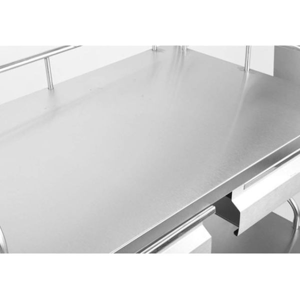 Hospital Medical Stainless Steel Surgical Trolley Adjustable Every Shelf Height