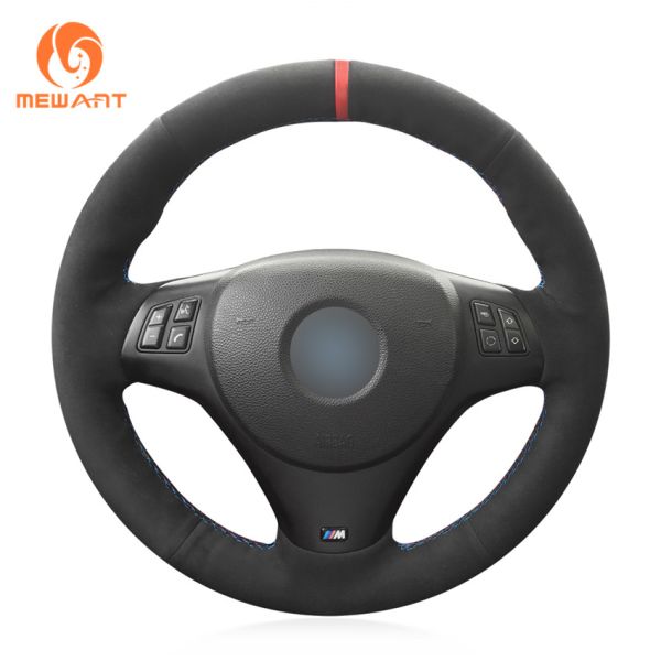 3-Spoke Wheel Mewant Steering Wheel Cover for BMW 1 Series E81 E82 E87 E88 2008-2013