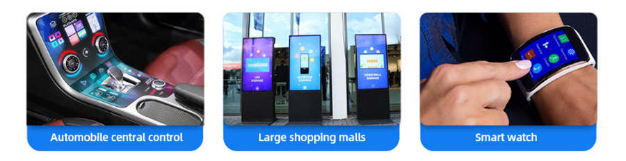 Affichage rond de haute luminosité Tft LCD de 2,1 pouces avec rétroéclairage à LED blanc de 600 cd/m2