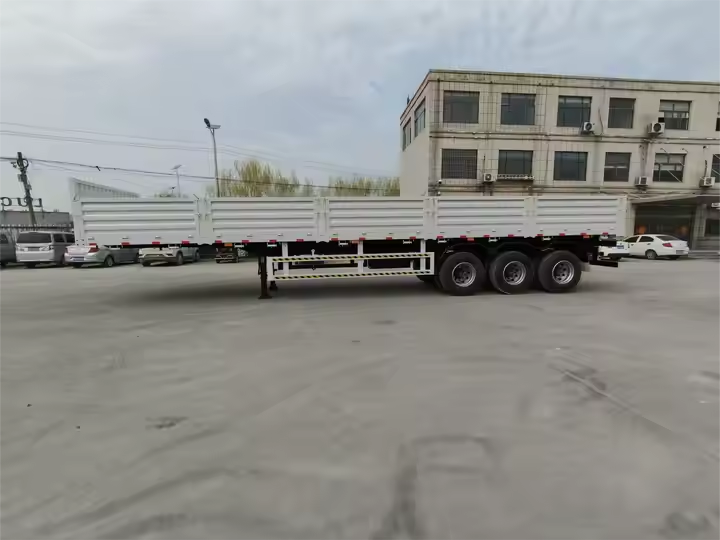 3 Axle 13* 2.55m 10pcs 16mm Thick Leaf Spring Guardrail Semi Trailer