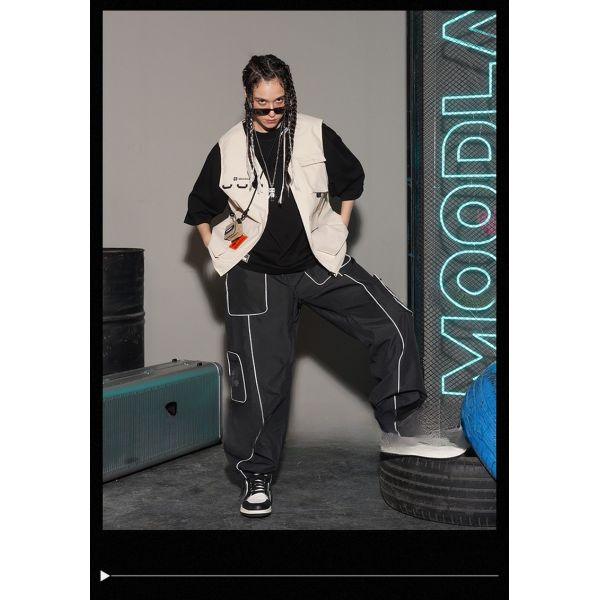 Windstopper Material Professional Ski Pant with Reflective Lines and Windproof Feature