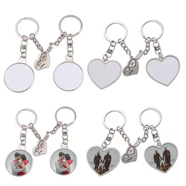 Porte-clés pour couples, sublimation, porte-clés d'amour pour couples, porte-clés romantique