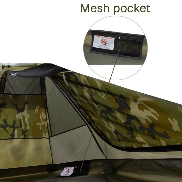 1-Person 3-4 Season Camping Hiking Lightweight Backpacking Camouflage Tent For Outdoor