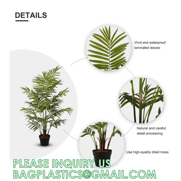 Artificial Paradise Palm Tree 3Feet Fake Tropical Palm Tree, Faux Plants in Pot for Indoor Outdoor House Home