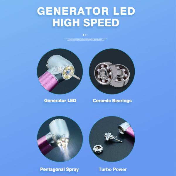 5 Led Colorful Dental Handpiece Dental Handpiece 5 Led Dental High Speed Colorful Handpiece