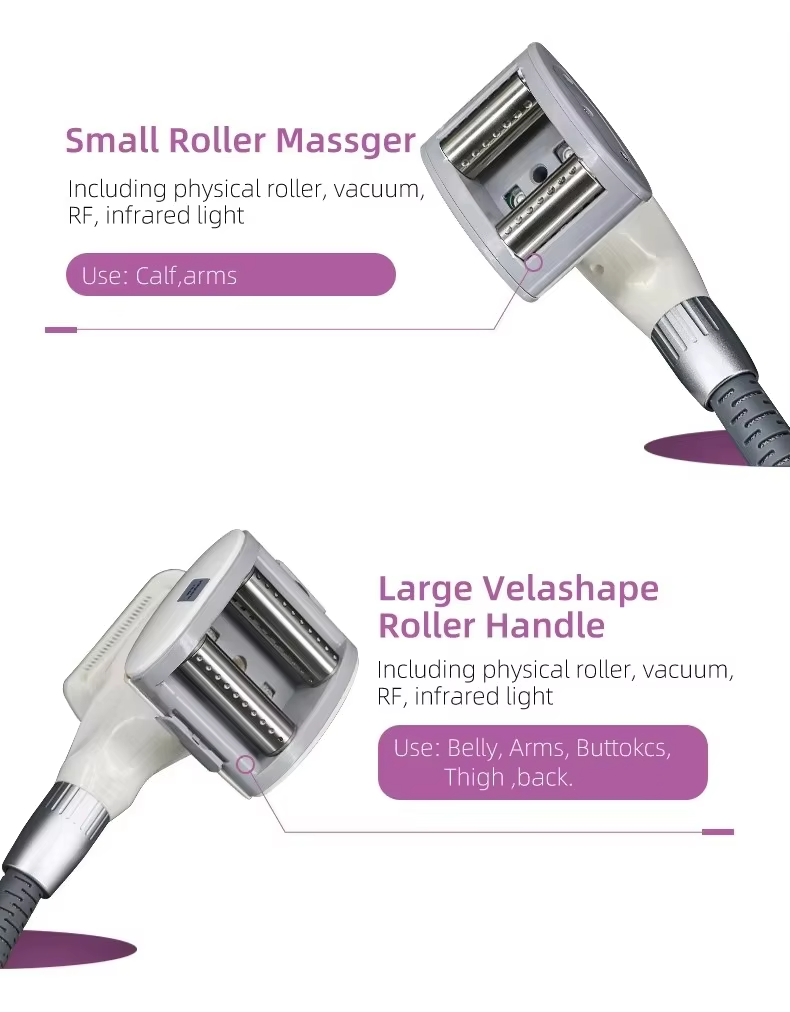 Non Invasive 360 Roller Body Contouring  RF Vacuum 40K Cavitation Velashaping Slimming Machine
