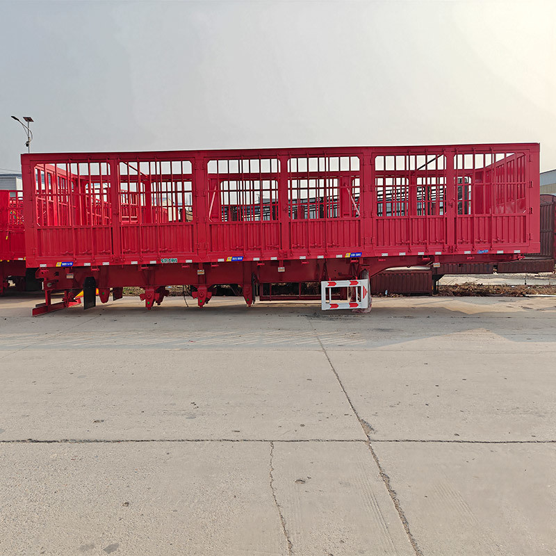 Grade Heavy Duty Self-dumping Cattle Carrier Trailer for Livestock Transport Truck