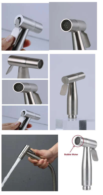 Conjunto de pulverización de agua de burbujas de baño de plástico SS304 con conexión de chorro de manguera