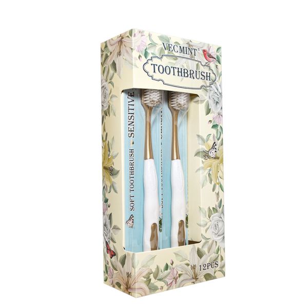 Eco friendly White Paper Toothbrushes Removes Bacteria For Deep Tooth Cleaning