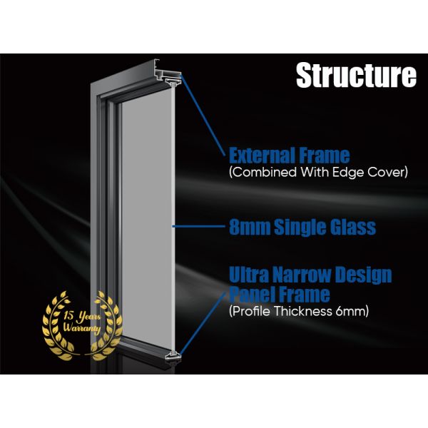 Aluminium Hinged Door  Simple Design Bathroom Kitchen Patio Casement Swing Door