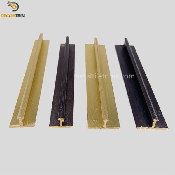 T Shape Brass Tile Trim Strip18mm Width For Flooring Transtion Cover OEM