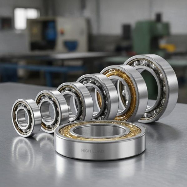 Grease Or Oil Lubrication Single Row Angular Contact Bearing System in Widths 9mm to 50mm Engineered for High Load Capacity