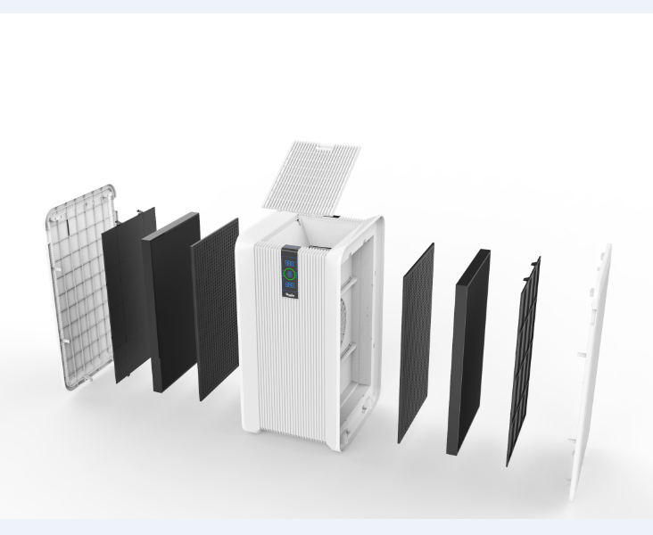 Healthlead Large Air Purifier With Real Time PM2.5/VOC Numerical Display