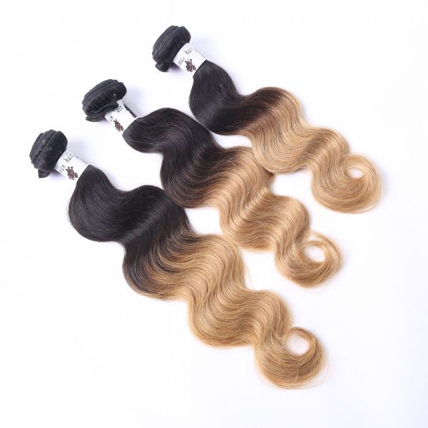 wholesale 8a grade 100 human hair weft cambodian ombre hair extension body wave