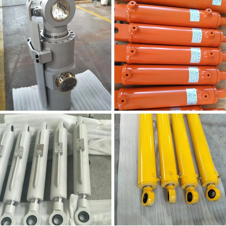 Excavator Bulldozer Attachment PC200-7 PC300 PC400 PC600 Hydraulic Cylinders in Yellow
