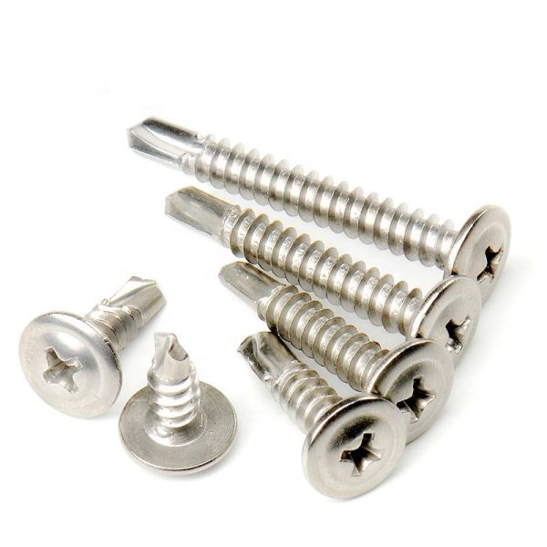 ST4.2*16mm Stainless Steel Large Flat Head Cross Round Head Washers Screw Drilling Tail Self Tapping Self-drilling Dovetail Screws