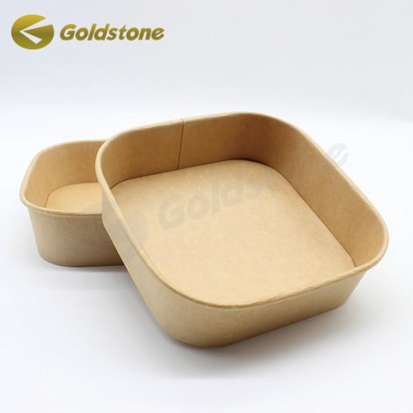 Eco-Friendly Kraft Bakery Supplies Paper Food Bowls With PLA Cup