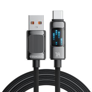7A 最大 100W USB A to C Type C 充電ケーブル LEDライト付き ESSAGER ES-X58