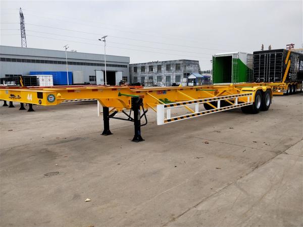 13 Ton Fuwa Skeleton Container Semi Trailer With 4/6/8 Sets T30/30 Chamber And ABS Brake