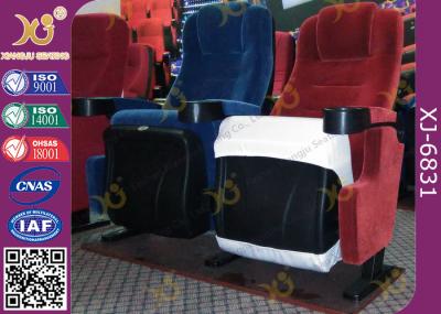 Fixed Seat Back Foldable Armrest Fire Retardance Fabric With PP Cup Holder
