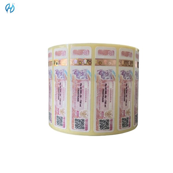 Custom Holographic Security Stickers Offset Printed Permanent Adhesive Glossy