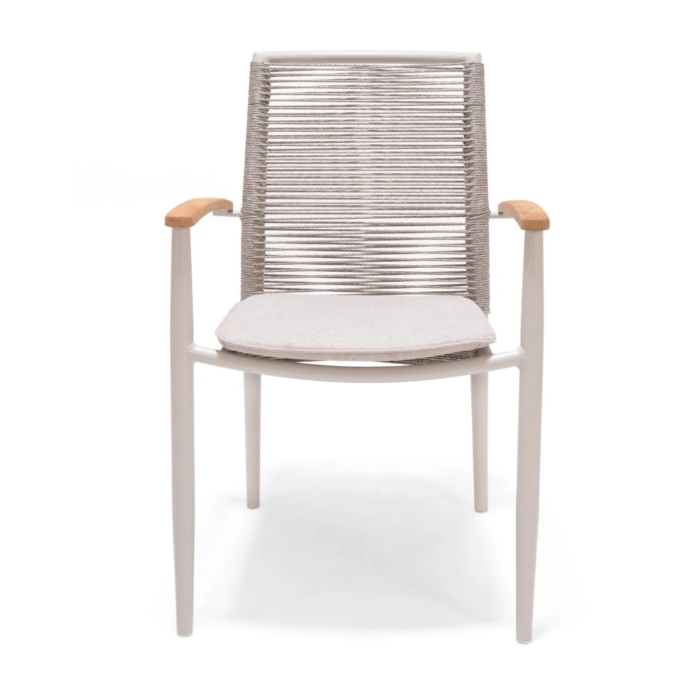 Enjoy Al Fresco Meals with AJUNION Luxury Aluminum Garden Set and Rope Weave Armchair