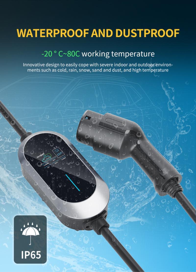 230V CEE 3 прикалывает кнопку касания заряжатель AC 7,2 Kw быстрый над предохранением от нагрузки