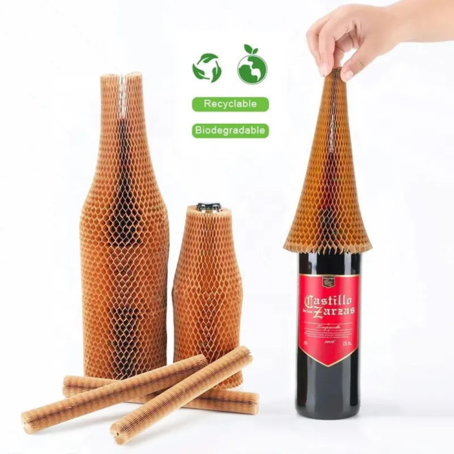 Бутылка рукавов изготовленного на заказ сота Eco дружелюбного Kraft бумажная покрывает снабжать подкладкой защитный