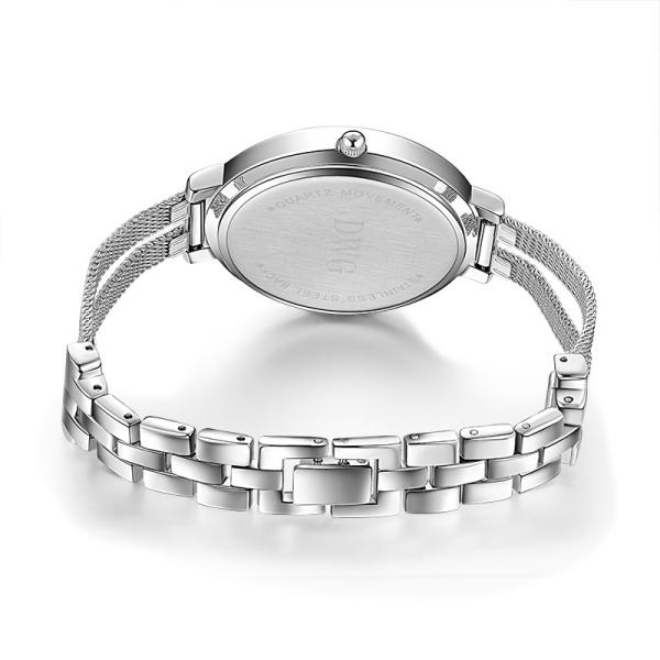 Japan Quartz PC21 Water Resistant Wrist Watch 3ATM IP Silver Case