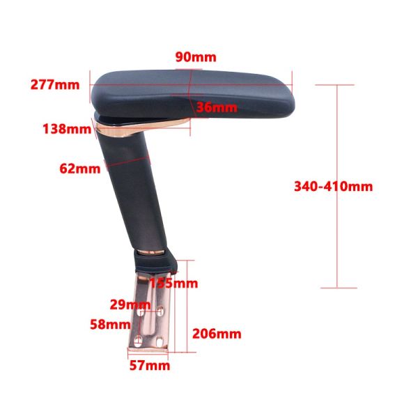 3.5kg/Pairs Pu Nylon Metal Desk Chair Armrests The Essential Addition to Your Office Chair