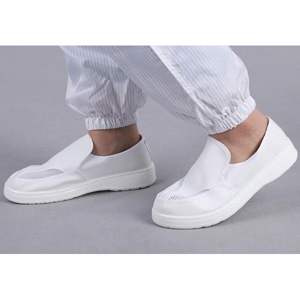 35-46 PU Leather Cleanroom ESD Shoe For Food Manufacturing