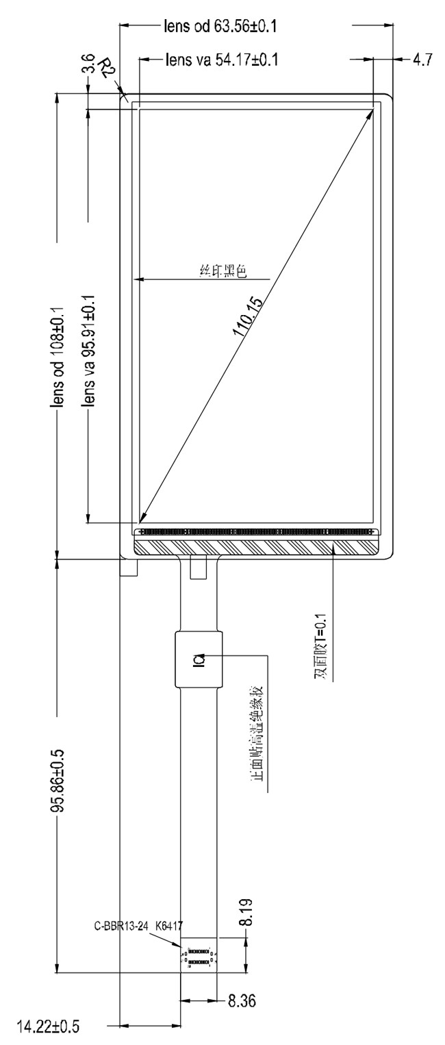 интерфейс модуля NT35512 MIPI дисплея дюйма TFT LCD 480x854 IPS 4,3