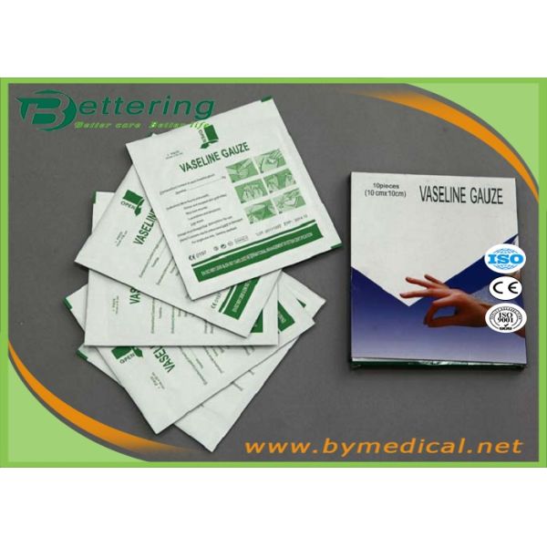 Sterile Paraffin Gauze Dressing Swabs , Wound Care Vaseline Gauze Dressing