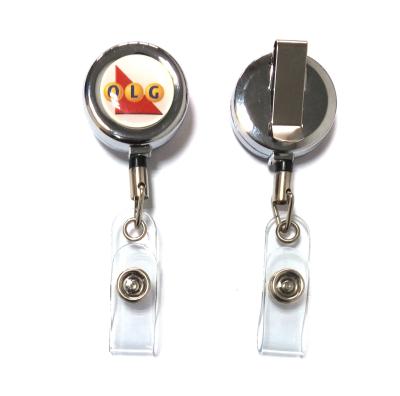 Round Retractable Metal Badge Reel Personalized Environmental Protection