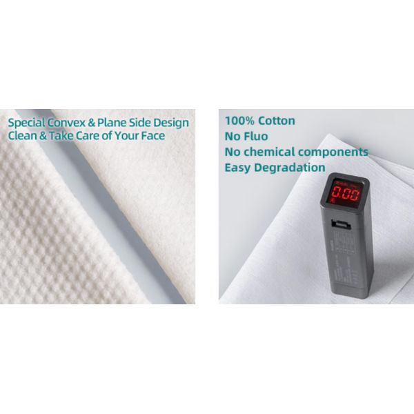 Младенец Disosable OEM сухой обтирает сторону хлопка мягкую сухой очищать обтирает