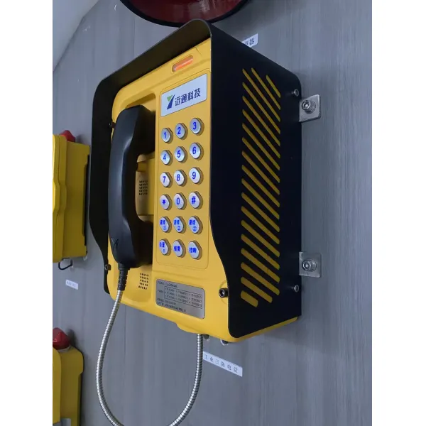 Téléphone industriel étanche IP68 avec boîtier en aluminium et clavier en acier inoxydable pour poste d'appel extérieur
