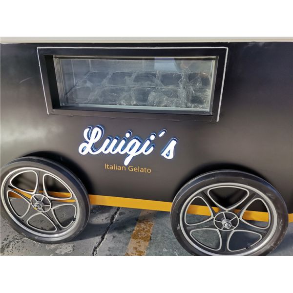 OEM CE Approved 4 Wheels Cargo Bike with Freezer Food Vending Carts for Sale Ice Cream Electric Tricycle