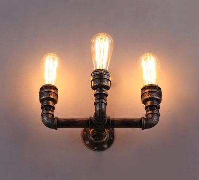 Antique  Filament Bulb Wall Lights Water Pipe Wall Lamp  Antique Bronze Finish