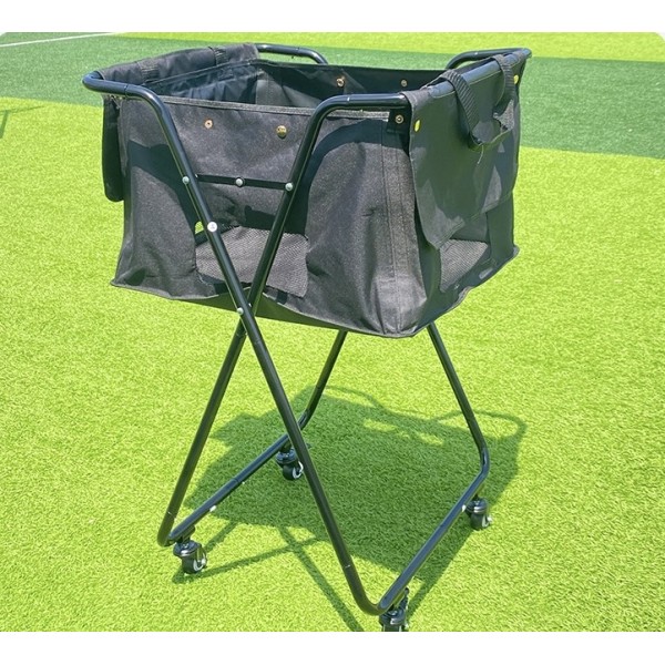 Foldable Waterproof Portable Pickleball Ball Caddy Tennis Ball Basket with Wheels for Easy Transport