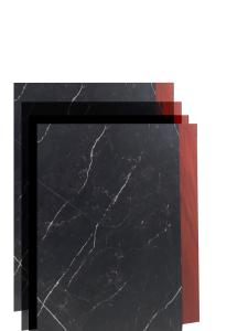 黒大理石型アルウシャングスラッシュ 装飾されたACPシート 外部ACPパネル オフィス 内壁3mm 厚さACP コーティング 建物の正面 アルミニウム皮 0