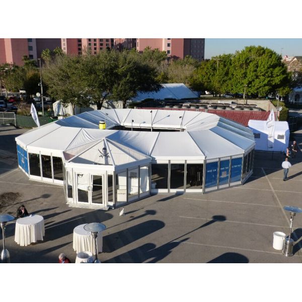 20x30m Waterproof Colorful Big Aluminum A Shaped Tent For Sports With Printing Logo