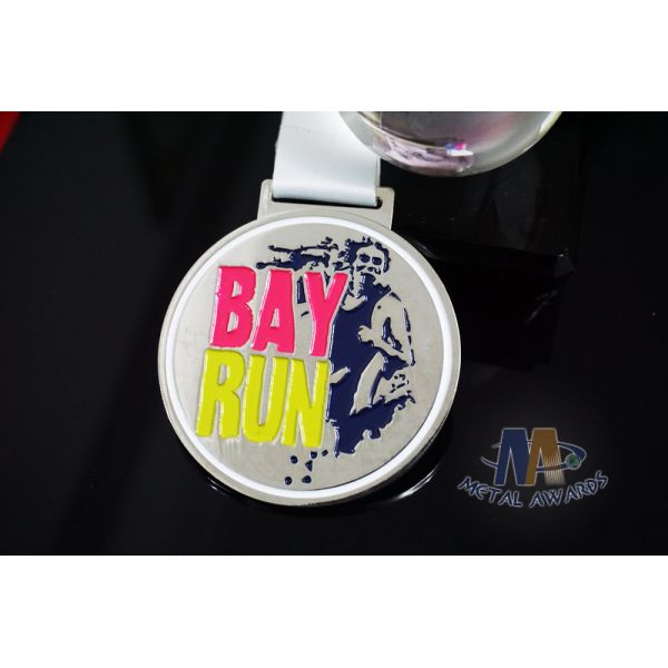 2D Desigh Custom Sports Medals School Medallions 850*25mm Sublimated Ribbon