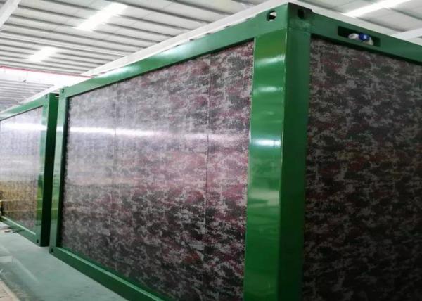 Standard Army Green Flat Pack Container House 6000mm * 2438mm * 2891mm