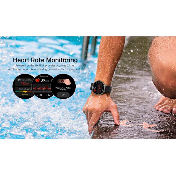 DM90 Hombres Smart Watch 1.73 pulgadas Ultra delgado Smartwatch 400mAh batería