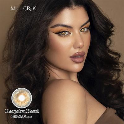 Lentes de contacto de uso único de Cleopatra Hazel 14.2mm Diámetro 16.1Dk/T Permeabilidad al oxígeno