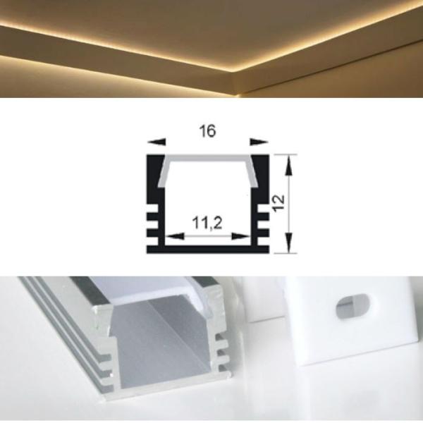 8mm 10mm PCB 5050 3528smd LED strip accessory U shape aluminum channel surface mounted Al profile