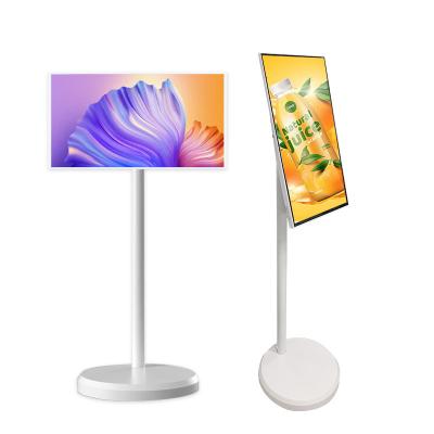 VETO 21.5 24 27 32 Inch Android12 Movable Wireless Smart Tv On Wheels HD Resolution Indoor Portable In-Cell LCD Touch Screen